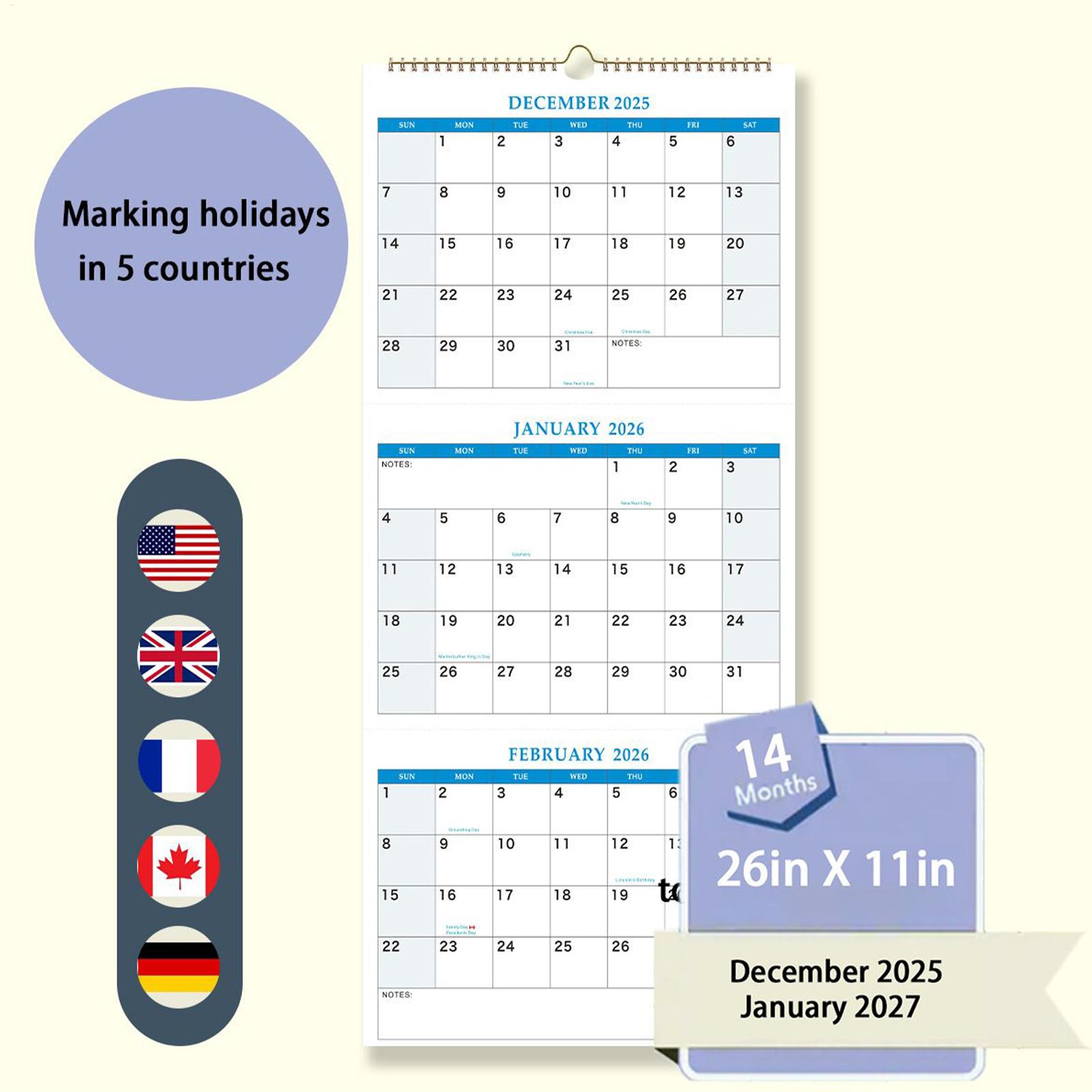 Planned Parenthood - Calendário de Parede Grande 2026, Calendário