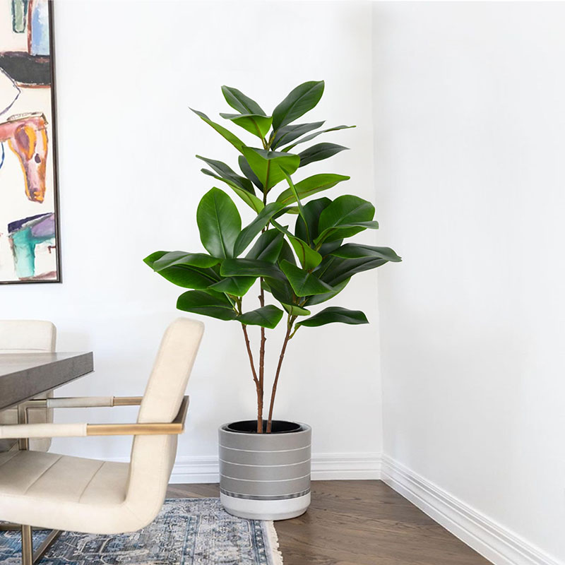 Rubber Plant Ficus - Grandes Plantas Banyan Tropicais Falsas, Artificial