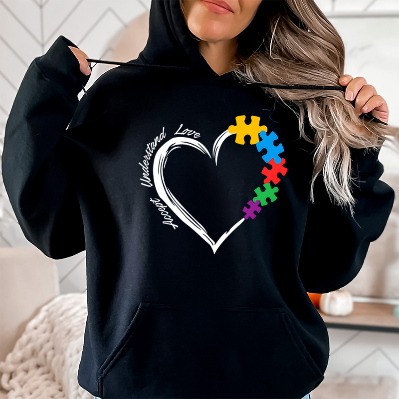 Plant Parent Hoodie - Autismo coração aceitar entender amor impressão