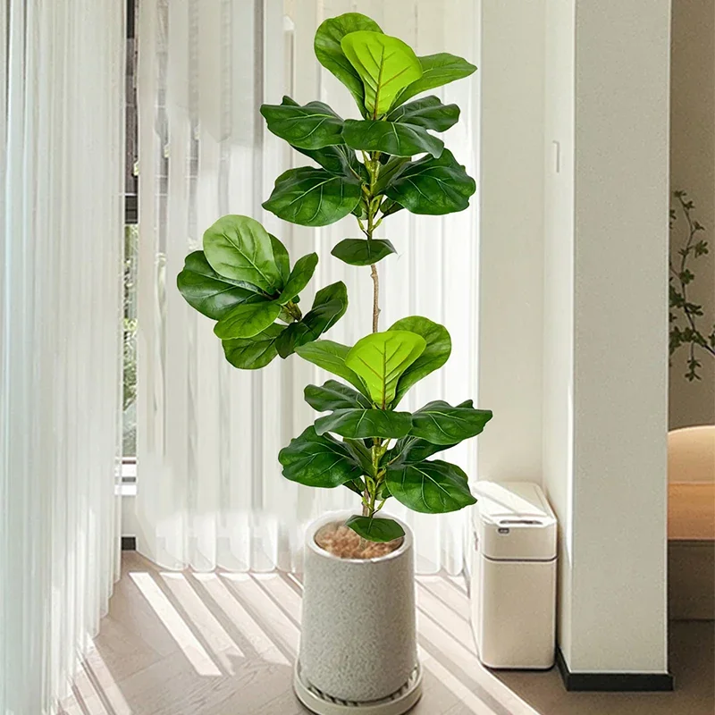 Rubber Plant Ficus - Árvore Artificial Grande de Ficus de