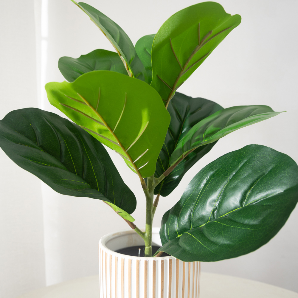 38cm 9 garfos plantas artifici - Rubber Plant Ficus avaliação e preço