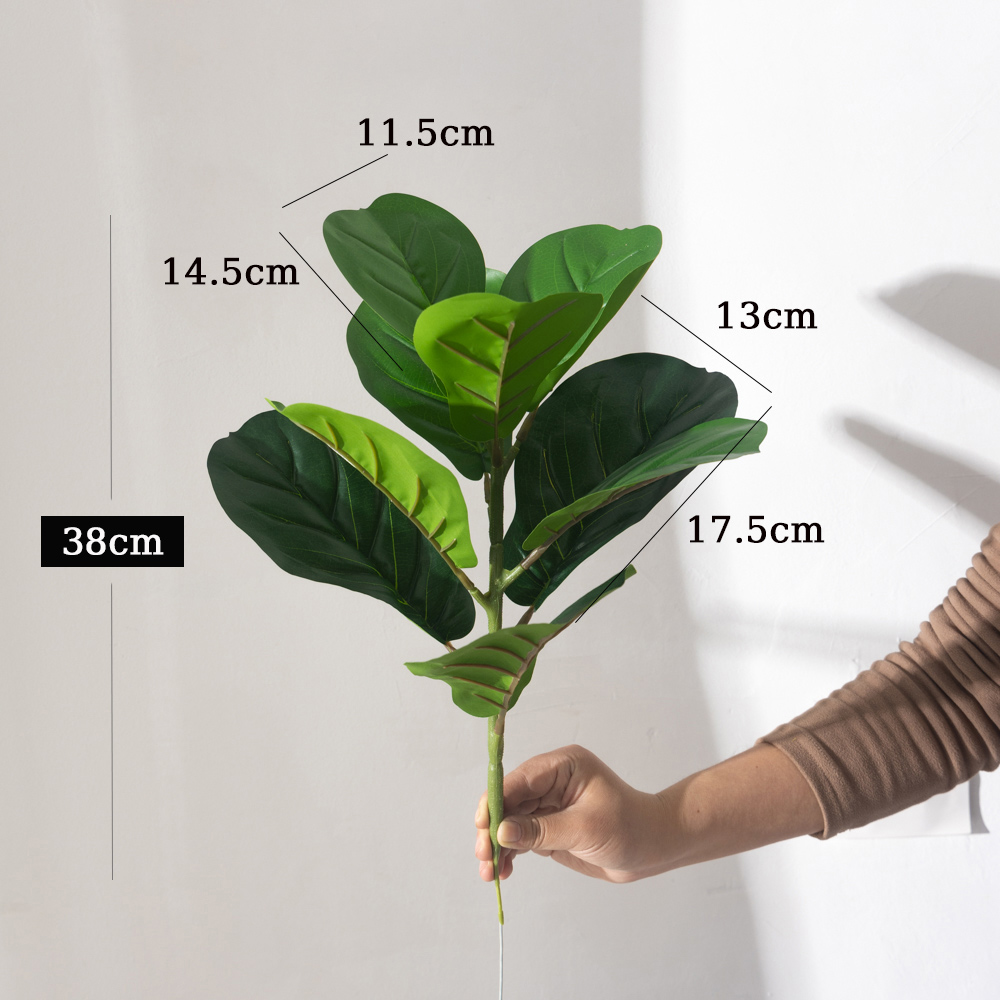 38cm 9 garfos plantas artifici - Rubber Plant Ficus avaliação e preço