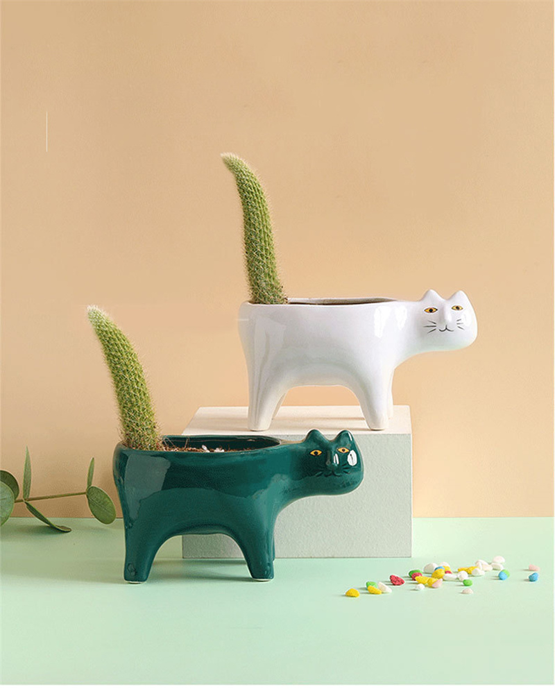 Gato bonito cerâmica jardim va - Snake Plant Ceramic avaliação e preço