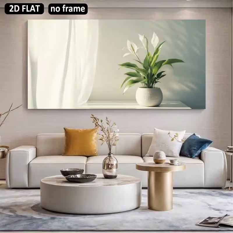 1 peça (sem moldura), Plano 2D - Peace Lily White avaliação e preço
