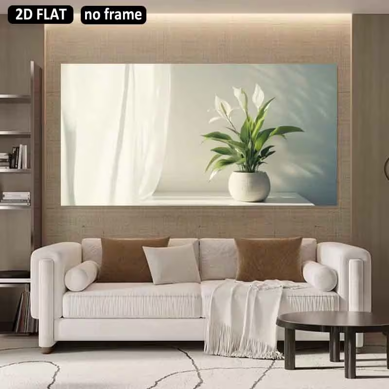 1 peça (sem moldura), Plano 2D - Peace Lily White avaliação e preço